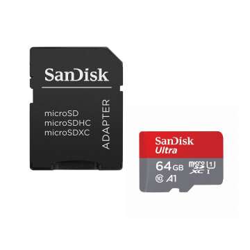 Sandisk 64GB microSDXC Ultra Class 10 UHS-I A1 + adapterrel Sandisk 64GB microSDXC Ultra Class 10 UHS-I A1 + adapterrel