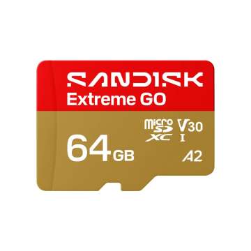 Sandisk 64GB microSDXC Extreme GO UHS-I U3 V30 A2