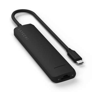 Satechi 7-in-1 USB-C Slim Multiport Adapter with Ethernet Black