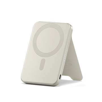 Satechi Qi2 5K Magnetic 5000mAh PowerBank with Stand Sand