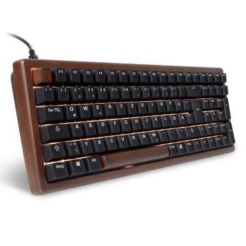 Sharkoon Skiller SGK50 S2 Wood PBT Gaming Keyboard Brown/Black UK