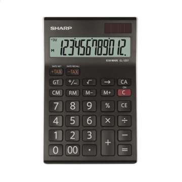 Sharp EL-125T Asztali számológép Black