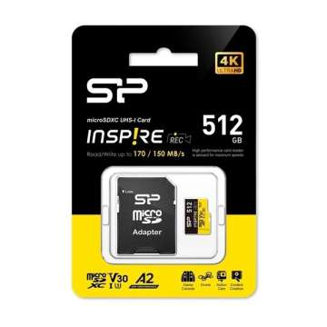 Silicon Power 512GB microSDXC Inspire UHS-1 U3 V30 A2 +adapterrel