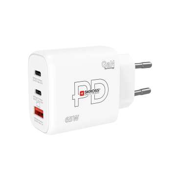 SKROSS Power Charger 65W GaN PD EU White