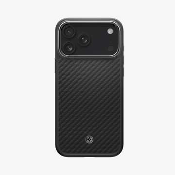 Spigen Enzo Aramid T case for iPhone 17 Pro Black Silver Spigen Enzo Aramid T case for iPhone 17 Pro Black Silver