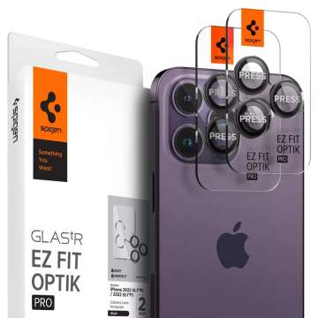 Spigen Glass EZ Fit Optik Pro 2 Pack, zero one - iPhone 15 Pro/15 Pro Max/14 Pro/14 Pro Max Spigen Glass EZ Fit Optik Pro 2 Pack, zero one - iPhone 15 Pro/15 Pro Max/14 Pro/14 Pro Max
