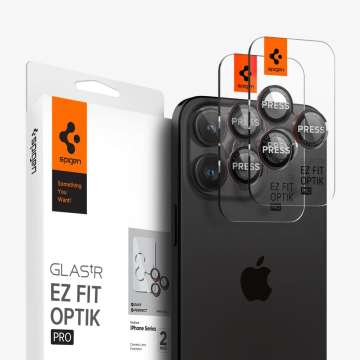 Spigen Glass tR EZ Fit Optik Pro 2 Pack, L-s iPhone 16/15/14 Pro / 16/15/14 Pro Max