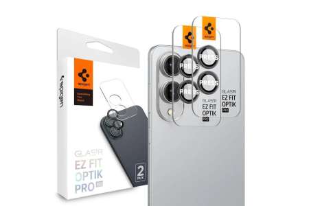 Spigen Glass tR EZ Fit Optik Pro HD 2 Pack Samsung Galaxy S25 Edge Black