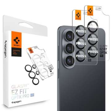Spigen Glass tR EZ Fit Optik Pro HD for Samsung Galaxy S26 2 Pack Black