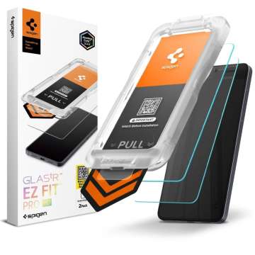 Spigen Glass tR EZ Fit Pro HD 2 Pack for Samsung Galaxy S26+ Transparent Spigen Glass tR EZ Fit Pro HD 2 Pack for Samsung Galaxy S26+ Transparent