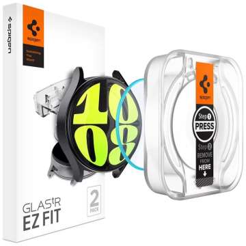 Spigen Glass tR EZ Fit Samsung Galaxy Watch7 (40mm) 2 pack Transparency
