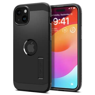 Spigen iPhone 15 Case Tough Armor MagSafe (MagFit) Black Spigen iPhone 15 Case Tough Armor MagSafe (MagFit) Black