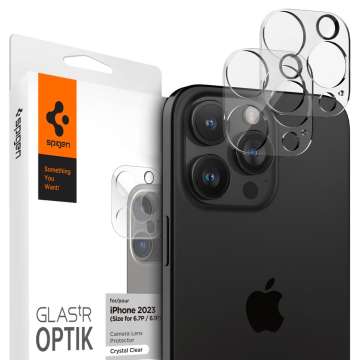 Spigen iPhone 15 Pro/15 Pro Max/iPhone 14 Pro/14 Pro Max Glass tR Optik Crystal Clear (2 Pack) Spigen iPhone 15 Pro/15 Pro Max/iPhone 14 Pro/14 Pro Max Glass tR Optik Crystal Clear (2 Pack)