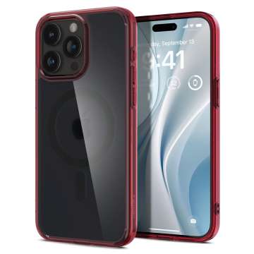 Spigen iPhone 15 Pro Case Ultra Hybrid MagSafe (MagFit) Frost Deep Red