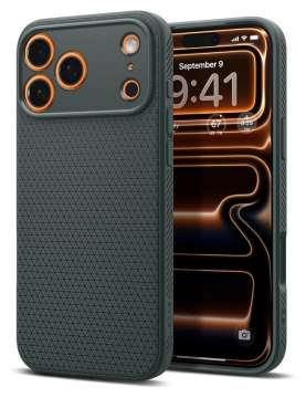 Spigen Liquid Air case for iPhone 17 Pro Max Abyss Green