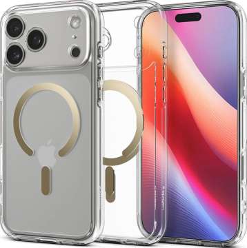 Spigen Ultra Hybrid MagSafe case for iPhone 17 Pro Clear Gold Spigen Ultra Hybrid MagSafe case for iPhone 17 Pro Clear Gold