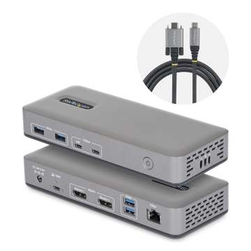 Startech Dual-Monitor USB-C Docking Station Space Gray