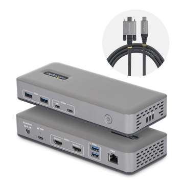 Startech Dual-Monitor USB-C Docking Station Space Gray
