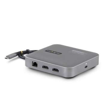 Startech USB-C Docking Station Dual 4K 60Hz HDMI compatible with MacBook Pro (M1/M2/M3/M4) and Windows USB-A/USB-C 10Gbps Hub 100W Power Delivery Grey