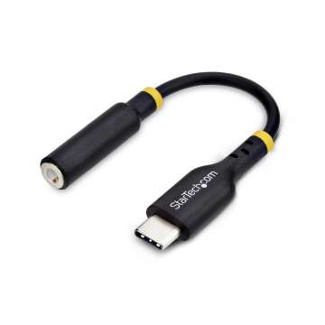 Startech USB-C to 3.5mm TRRS Headphone/Headset Jack Audio Adapter Black Startech USB-C to 3.5mm TRRS Headphone/Headset Jack Audio Adapter Black