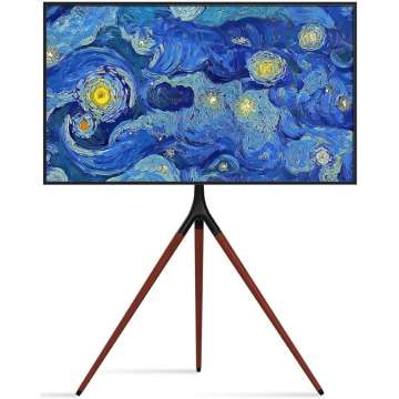 TECHLY 45"-65" Tripod Floor Stand for LCD / LED / Plasma TV Brown/Black