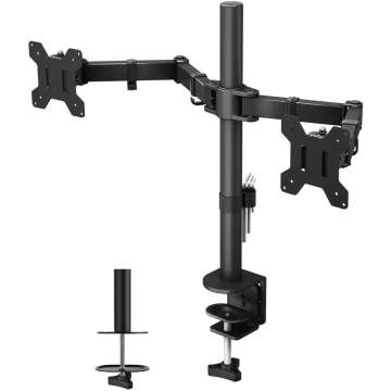 TECHLY ICA-LCD 382-D Desk Stand for 2 Monitors 13"-27" Side by Side with Clamp TECHLY ICA-LCD 382-D Desk Stand for 2 Monitors 13"-27" Side by Side with Clamp