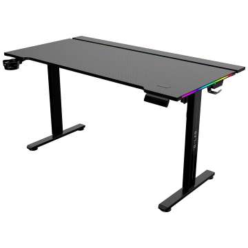 The G-Lab K-Desk Platinum RGB Gaming Desk Black