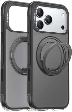 Torras Ostand O Air case for iPhone 17 Pro Max Obsidian Black
