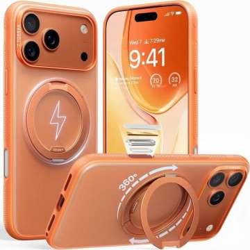 Torras Ostand Pro case for iPhone 17 Pro Max Energy Orange