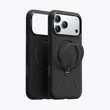 Torras Ostand Q3 Silicone case for iPhone 17 Pro Max Obsidian Black