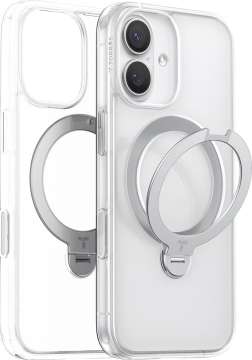Torras Ostand Q3 Spin case for iPhone 17 Clear