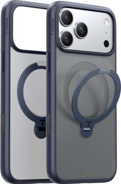 Torras Ostand Q3 Spin case for iPhone 17 Pro Max Midnight Blue