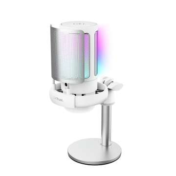 Trust GXT238W Auron Illuminated USB Gaming Microphone White/Gray