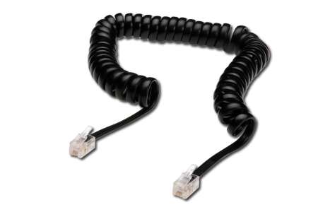 Assmann AK-460101-040-S RJ10 telefonkábel 4m Black Assmann AK-460101-040-S RJ10 telefonkábel 4m Black