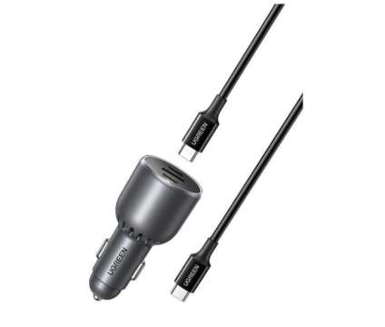 UGREEN 130W Fast Car Charger Grey