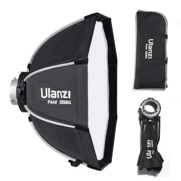 Ulanzi DS60 60cm-es nyitható octobox méhsejtráccsal, Bowens csatlakozás