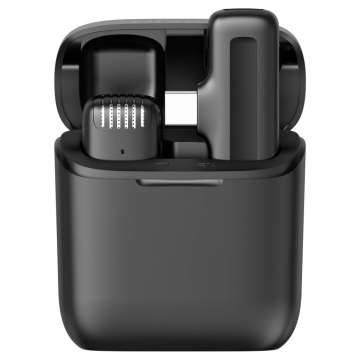 Ulanzi J11 vezeték nélküli Lavalier mikrofon 1 mikrofon és 1 vevő usb-c csatlakozás Black