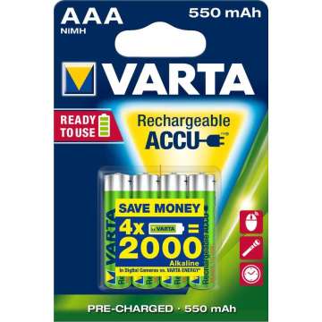 Varta 550mAh AAA Ni-MH akkumulátor 4db/csomag Varta 550mAh AAA Ni-MH akkumulátor 4db/csomag