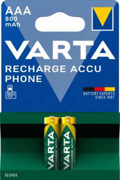 Varta 800mAh AAA Ni-MH akkumulátor 2db/csomag Varta 800mAh AAA Ni-MH akkumulátor 2db/csomag