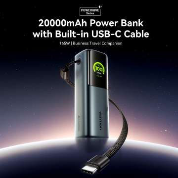 Vention 20000mAh Power Bank Grey