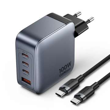 Vention 4-Port USB GaN Charger Grey Vention 4-Port USB GaN Charger Grey