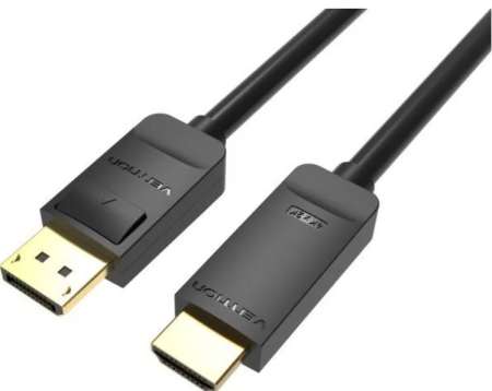Vention Displayport to HDMI Cable 1,5m Black Vention Displayport to HDMI Cable 1,5m Black
