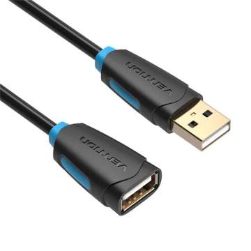 Vention USB-A 2.0/M to USB-A 2.0/F cable 2m Black