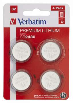 Verbatim CR2430 Lítium Elem 4db/csomag
