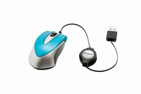 Verbatim Go Mini Optical Travel Mouse Caribbean Blue Verbatim Go Mini Optical Travel Mouse Caribbean Blue