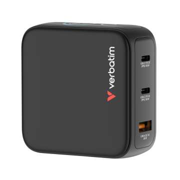 Verbatim Mini GaN Charger with Display 100W 3-Port Black