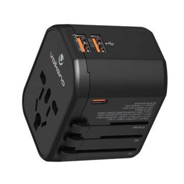 Volkano Universal Travel Charger Black Volkano Universal Travel Charger Black