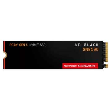 Western Digital 8TB M.2 2280 NVMe SN8100 Black