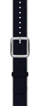 Withings Recycled Woven PET Wristband 18mm Navy Blue, White & Silver