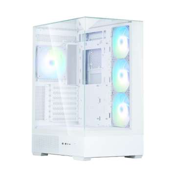 Zalman P40 Prism Plus RGB Tempered Glass White